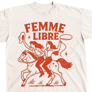 Femme Libre Tee, Retro Graphics Unisex Tee